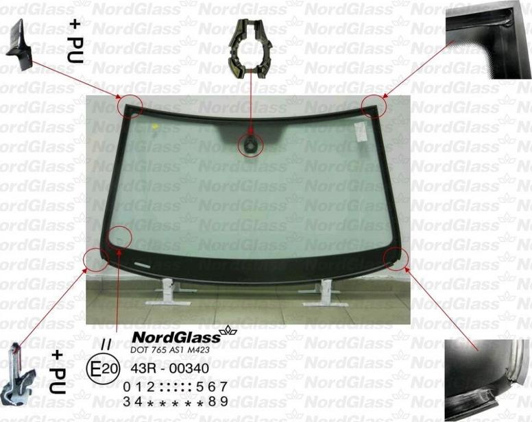 NordGlass 4045857 - Вітрове скло autocars.com.ua