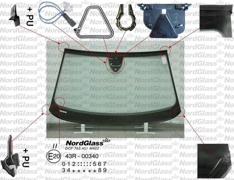 NordGlass 4045859 - Вітрове скло autocars.com.ua