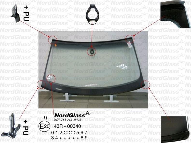 NordGlass 4045860 - Вітрове скло autocars.com.ua