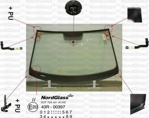 NordGlass 4045862 - Вітрове скло autocars.com.ua