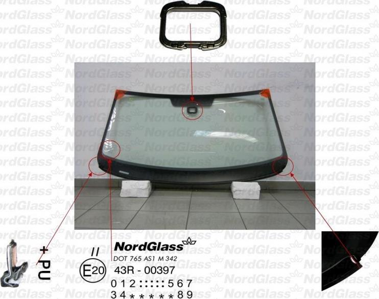 NordGlass 4045864 - Вітрове скло autocars.com.ua