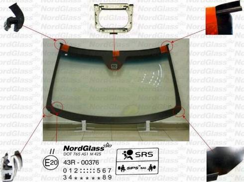 NordGlass 4045871 - Вітрове скло autocars.com.ua