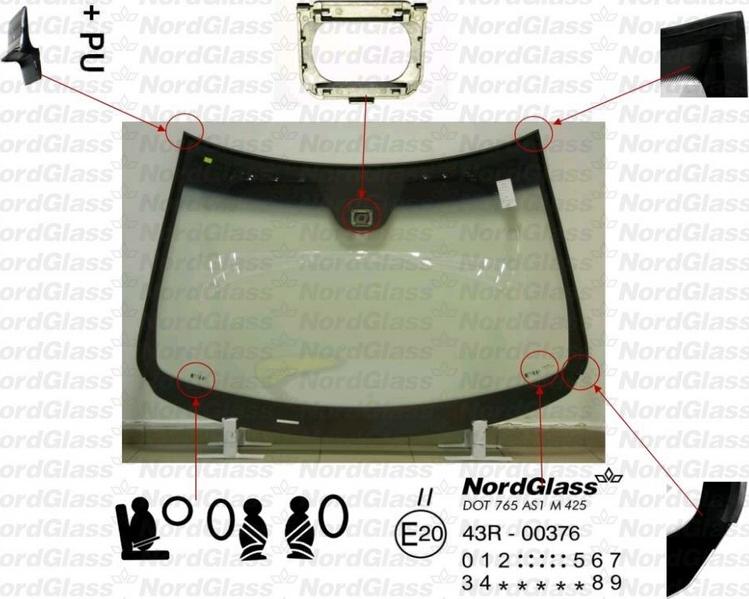 NordGlass 4045872 - Вітрове скло autocars.com.ua