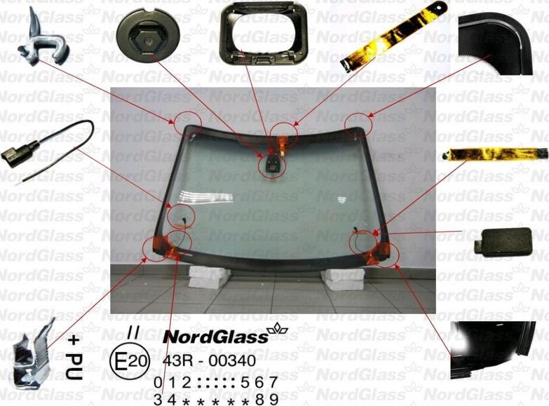 NordGlass 4045888 - Вітрове скло autocars.com.ua