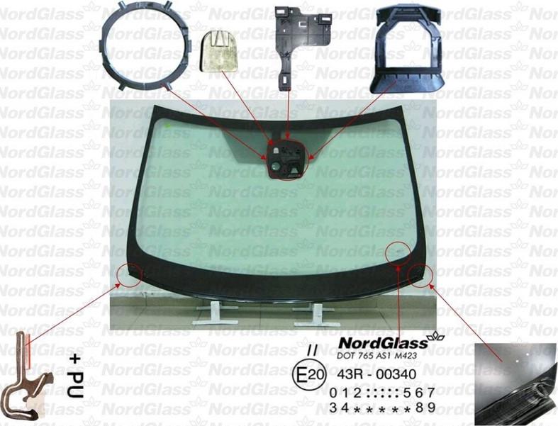 NordGlass 4045908 - Ветровое стекло avtokuzovplus.com.ua