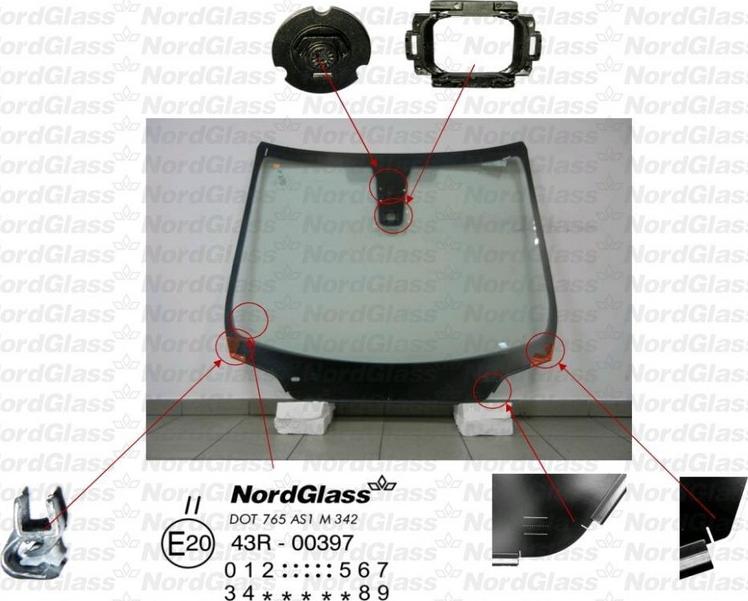 NordGlass 4045911 - Вітрове скло autocars.com.ua