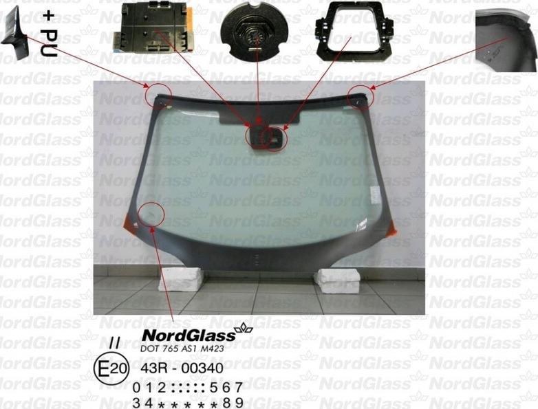 NordGlass 4045912 - Вітрове скло autocars.com.ua