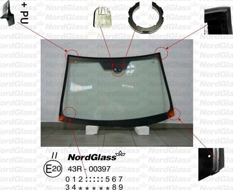 NordGlass 4045924 - Вітрове скло autocars.com.ua