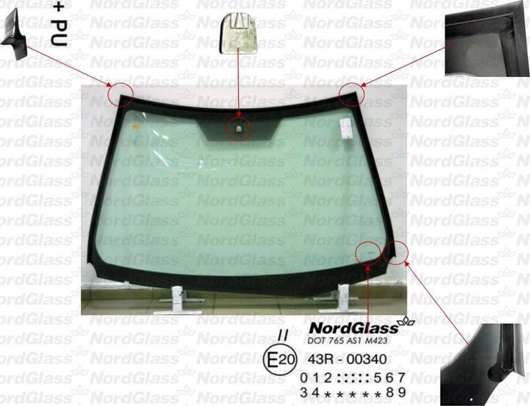 NordGlass 4045930 - Вітрове скло autocars.com.ua