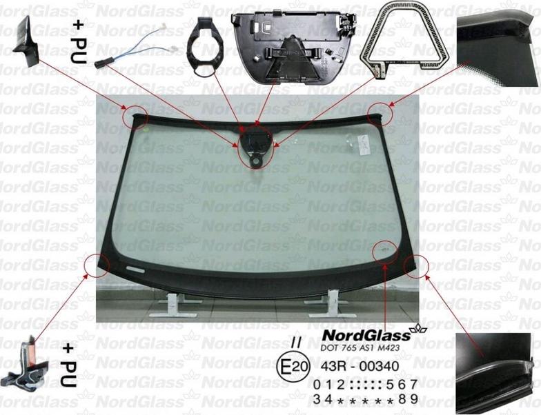 NordGlass 4045939 - Ветровое стекло avtokuzovplus.com.ua