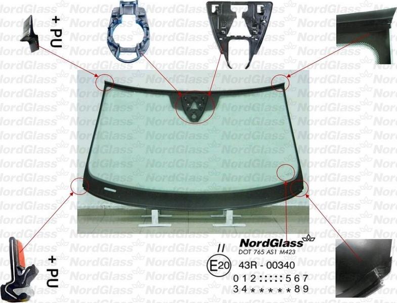 NordGlass 4045945 - Вітрове скло autocars.com.ua