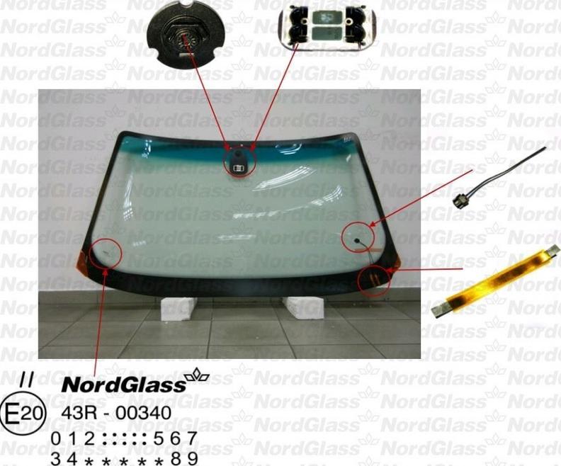 NordGlass 4045949 - Вітрове скло autocars.com.ua