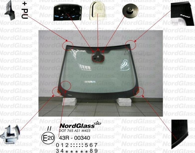 NordGlass 4045955 - Вітрове скло autocars.com.ua