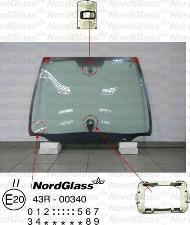 NordGlass 4045974 - Вітрове скло autocars.com.ua