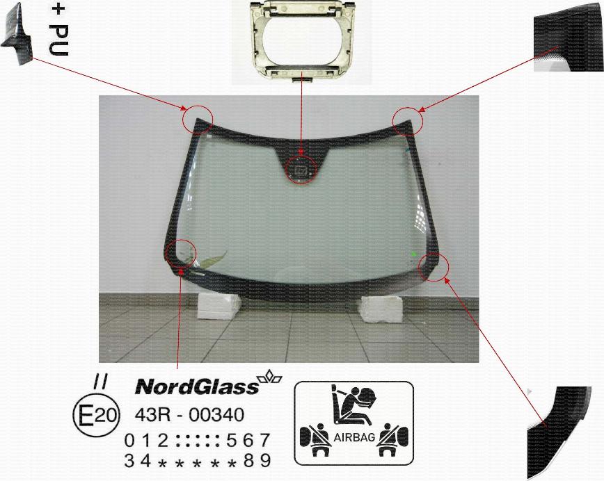 NordGlass 4046081 - Вітрове скло autocars.com.ua