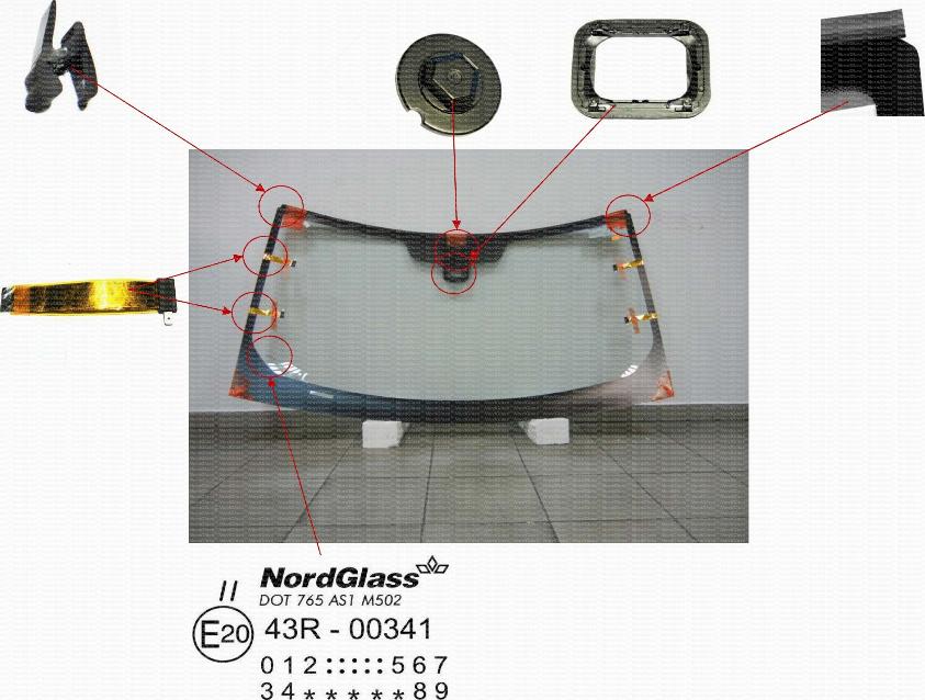 NordGlass 4046128 - Ветровое стекло avtokuzovplus.com.ua