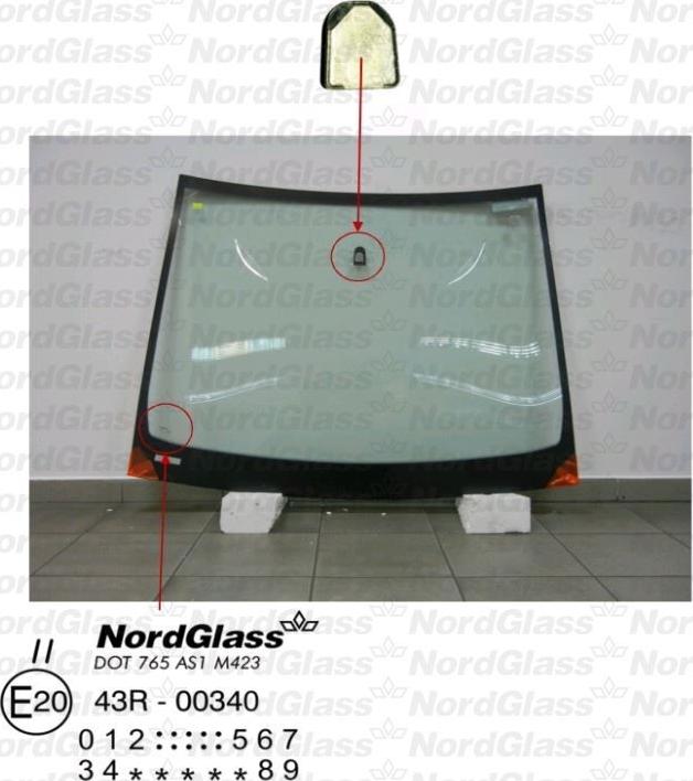 NordGlass 4046129 - Вітрове скло autocars.com.ua