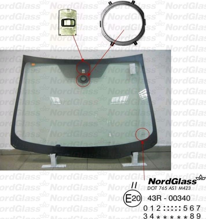 NordGlass 4046821 - Вітрове скло autocars.com.ua