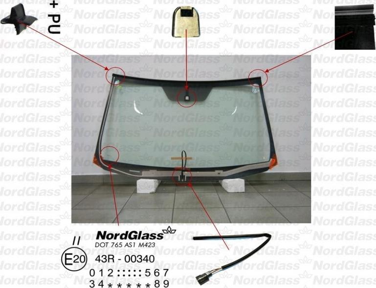 NordGlass 4047011 - Вітрове скло autocars.com.ua