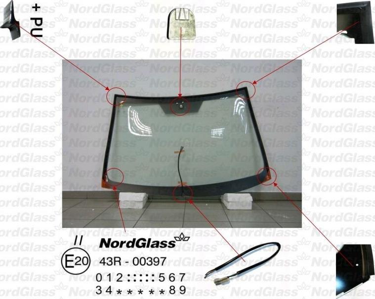 NordGlass 4047016 - Вітрове скло autocars.com.ua