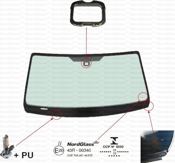 NordGlass 4103643 - Вітрове скло autocars.com.ua