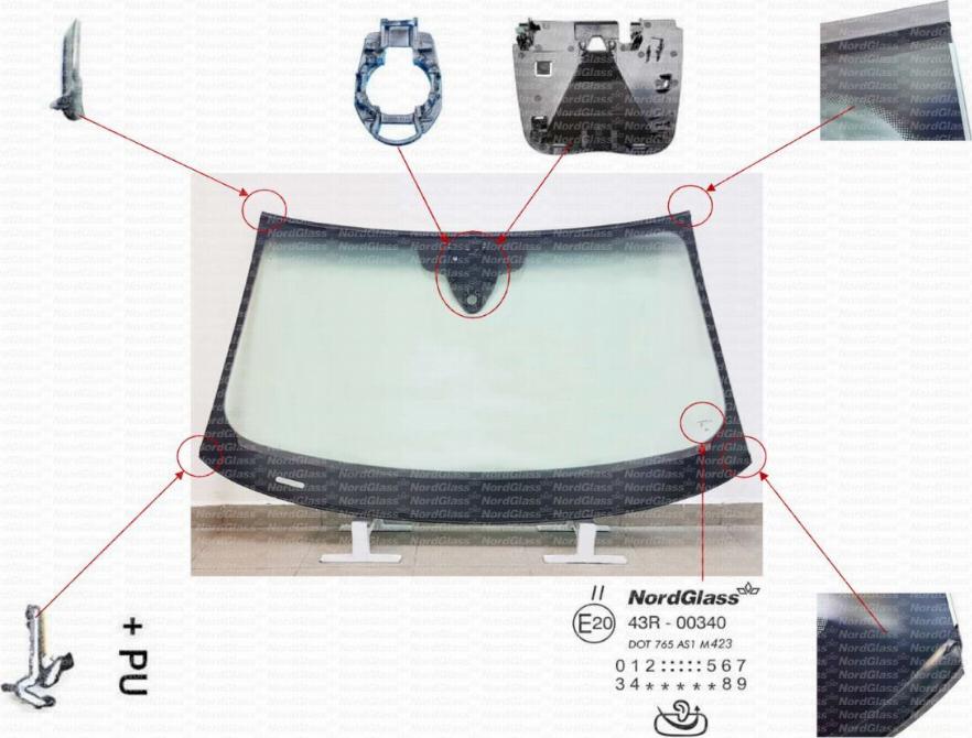 NordGlass 4108494 - Ветровое стекло avtokuzovplus.com.ua