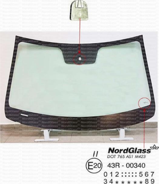 NordGlass 4116262 - Ветровое стекло avtokuzovplus.com.ua