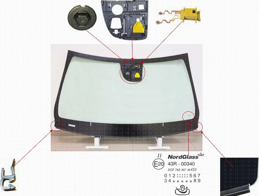 NordGlass 4118846 - Ветровое стекло avtokuzovplus.com.ua