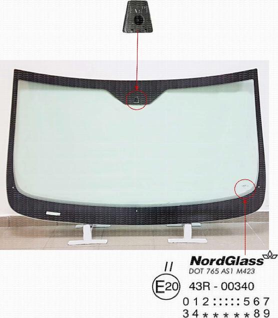 NordGlass 4118848 - Вітрове скло autocars.com.ua