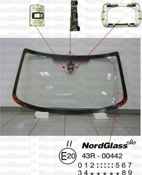 NordGlass 4121663 - Вітрове скло autocars.com.ua