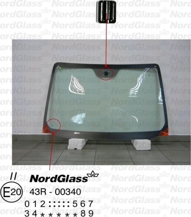 NordGlass 4121690 - Вітрове скло autocars.com.ua
