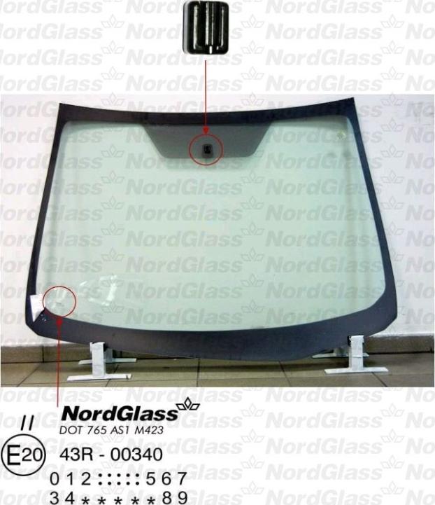 NordGlass 4121693 - Вітрове скло autocars.com.ua