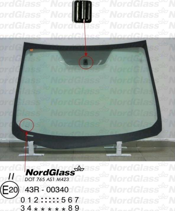 NordGlass 4121694 - Вітрове скло autocars.com.ua