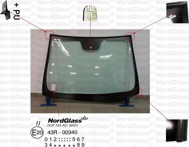 NordGlass 4121995 - Вітрове скло autocars.com.ua