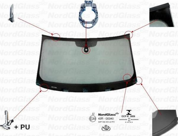NordGlass 4124335 - Вітрове скло autocars.com.ua