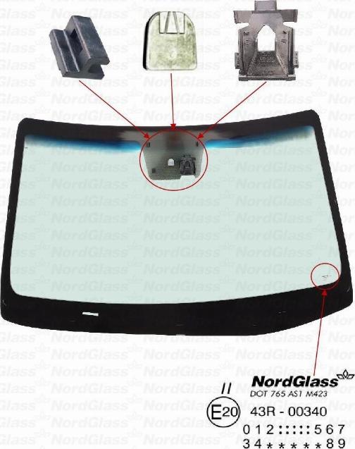 NordGlass 4135731 - Вітрове скло autocars.com.ua