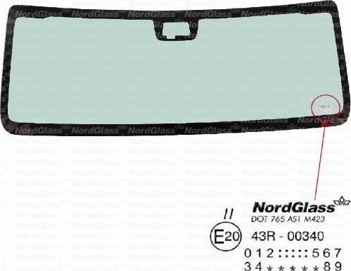 NordGlass 4137621 - Вітрове скло autocars.com.ua