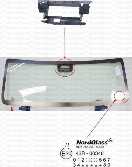 NordGlass 4137622 - Вітрове скло autocars.com.ua