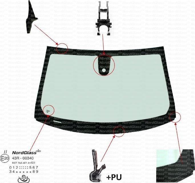 NordGlass 4139809 - Ветровое стекло avtokuzovplus.com.ua