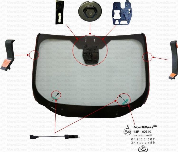 NordGlass 4140717 - Ветровое стекло avtokuzovplus.com.ua