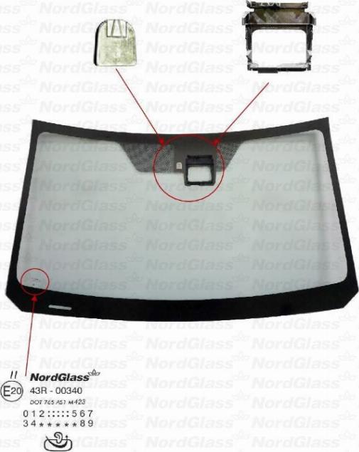 NordGlass 4140768 - Вітрове скло autocars.com.ua