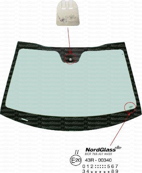 NordGlass 4141511 - Вітрове скло autocars.com.ua