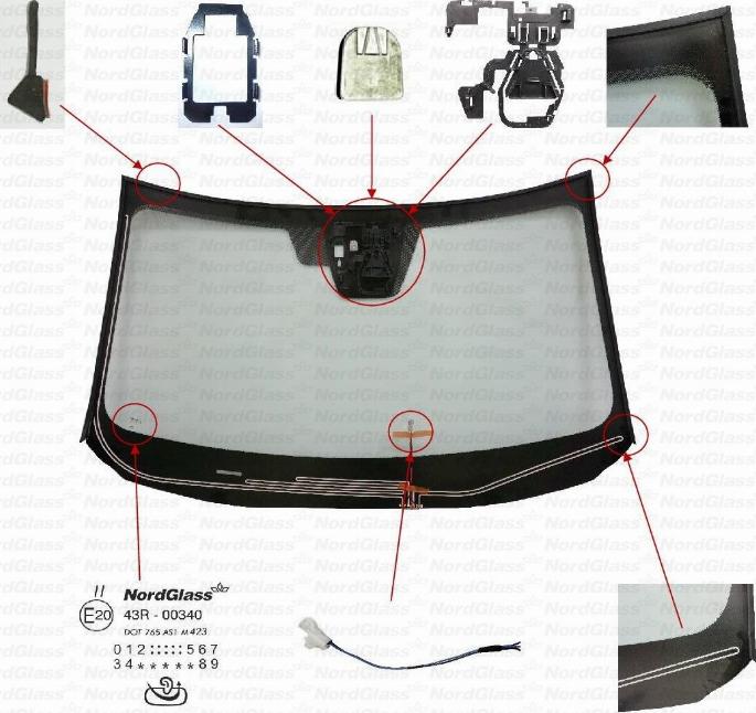 NordGlass 4141516 - Вітрове скло autocars.com.ua