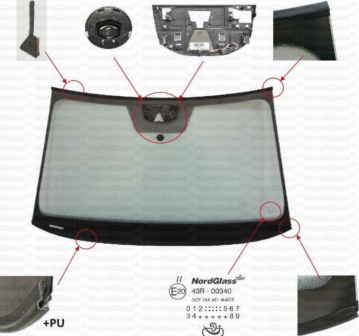 NordGlass 4141789 - Вітрове скло autocars.com.ua