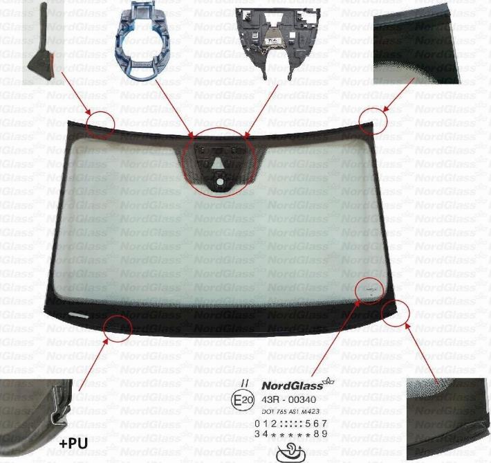NordGlass 4141790 - Вітрове скло autocars.com.ua