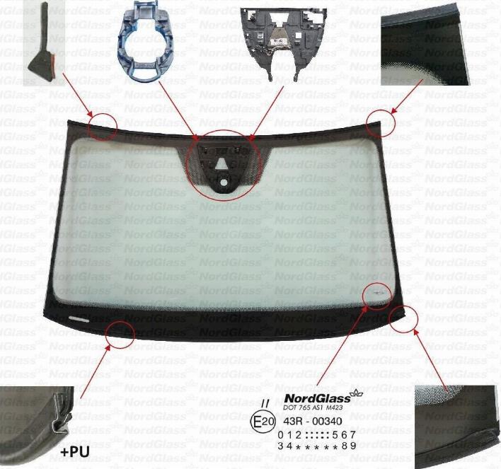 NordGlass 4141791 - Вітрове скло autocars.com.ua