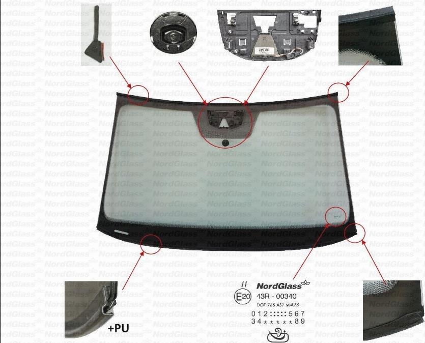 NordGlass 4141792 - Вітрове скло autocars.com.ua