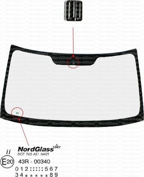 NordGlass 4141885 - Вітрове скло autocars.com.ua