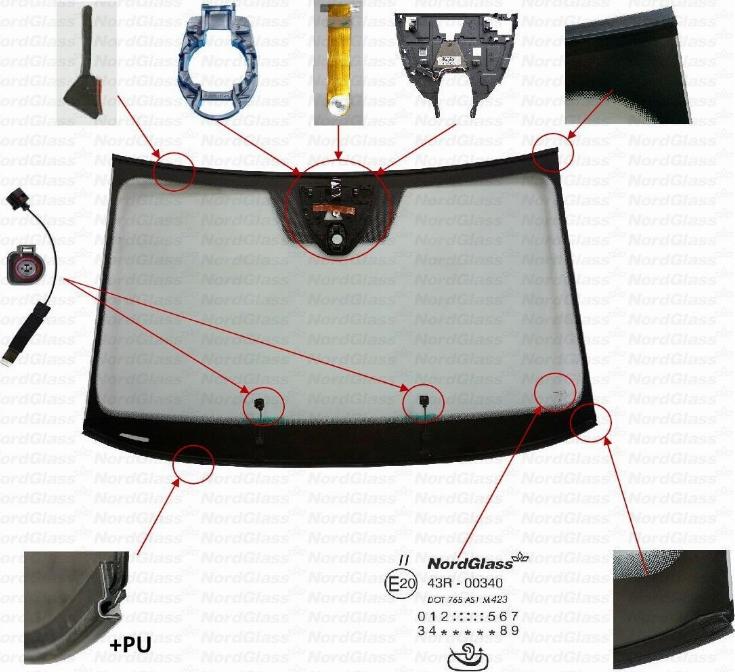 NordGlass 4141997 - Вітрове скло autocars.com.ua