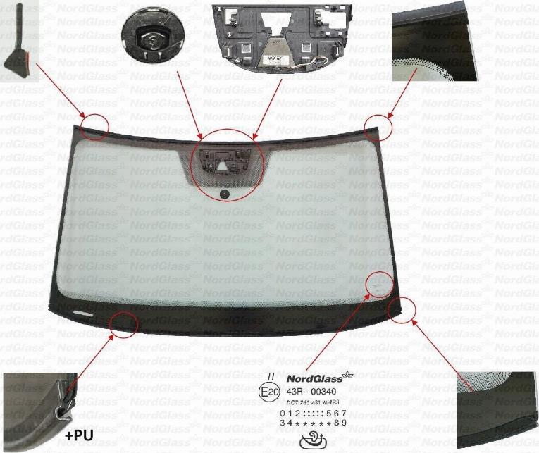 NordGlass 4141999 - Вітрове скло autocars.com.ua